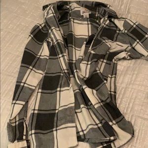 NWOT Grey/White Flannel
